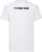 T-SHIRT IT'S FRIDAY AGAIN WHITE (M)