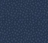 AS Creation Karl Lagerfeld - Letter behang - Ontwerp "Leopard" - blauw metallic - 1005 x 53 cm