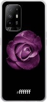 6F hoesje - geschikt voor OPPO A94 5G -  Transparant TPU Case - Purple Rose #ffffff