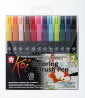 Sakura Koi Coloring Brush Pen set | 12 kleuren