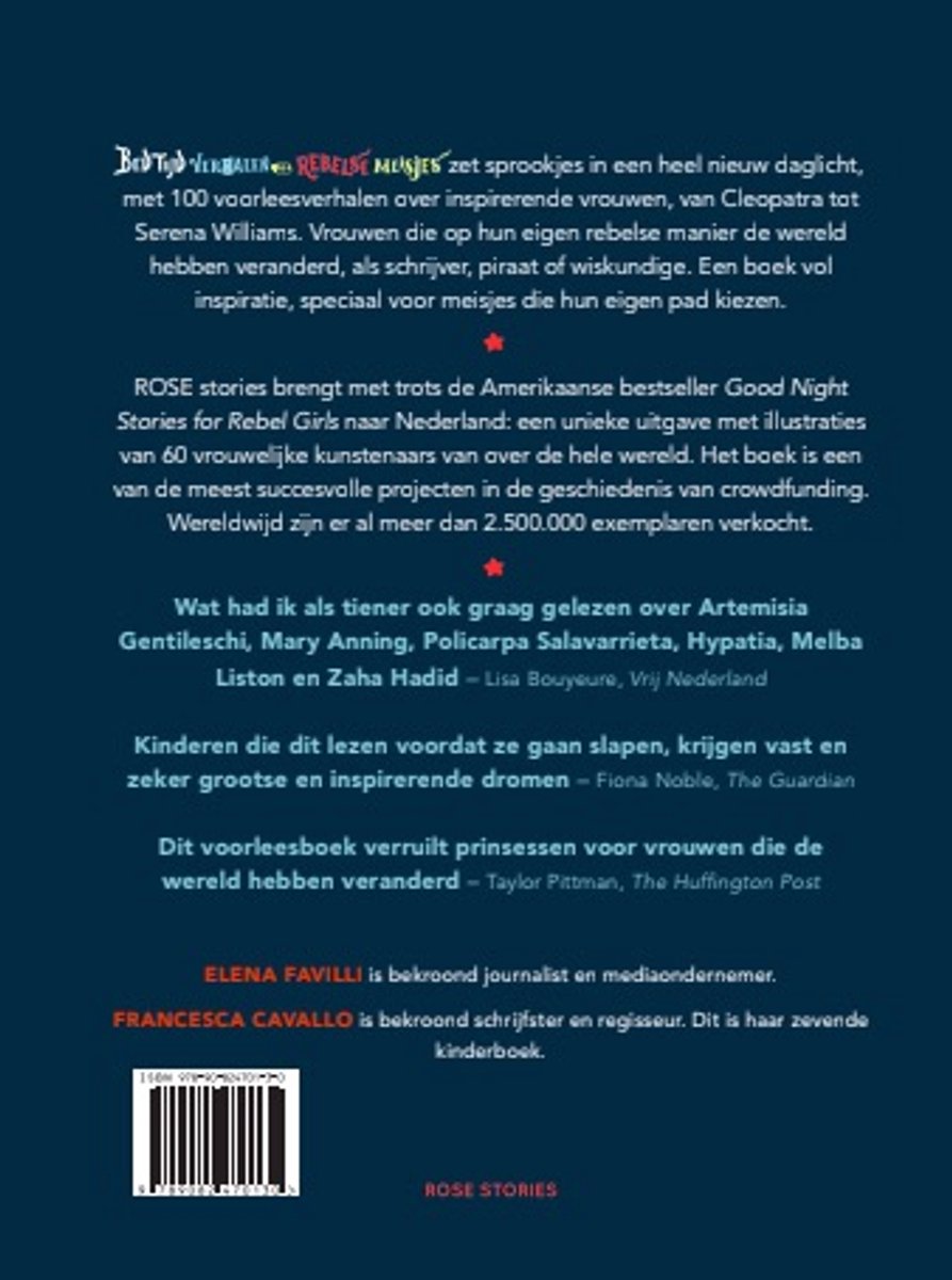 Bedtijdverhalen voor rebelse meisjes - back cover