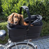 Trixie fietsmand bagage drager breed zwart - 60x29x49 cm - 1 stuks