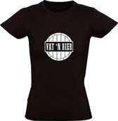 Vat 'n Bier | Dames T-shirt | Zwart | Barrel Beer | Drank | Kroeg | Feest | Festival | Brouwen | Ketel