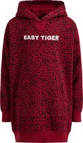 WE Fashion Meisjes sweaterjurk met dessin en capuchon