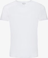 Unsigned heren T-shirt katoen/elastaan - Wit - Maat M