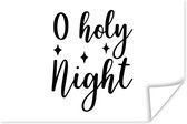 Citation de Noël O sainte nuit sur fond blanc 30x20 cm - petit