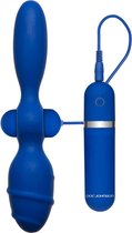 Doc Johnson Double Tool - Dubbelzijdige Vibrerende Butt Plug blue