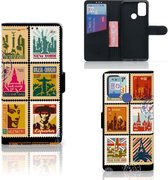 Telefoonhoesje Alcatel 1S (2021) Flipcover Design Postzegels