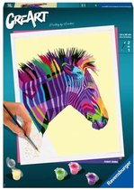 Ravensburger CreArt Zebra - Schilderen op nummer voor volwassenen - Hobbypakket