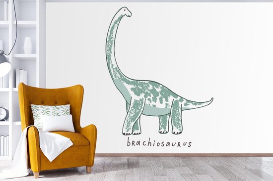 Papier peint - Papiers Papier peint photo Chambre d'enfants - Dinosaurus - Brachiosaure - Largeur 360 cm x Hauteur 240 cm