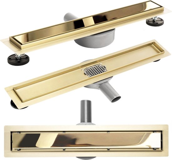 REA Douchegoot Ondiep met Flens 70 cm Neo Pure Pro Glans Goud