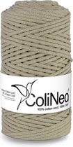 ColiNea - Touw - katoenen koord - gevlochten - 3mm, 100m - Licht beige