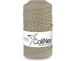 ColiNea - Touw - katoenen koord - gevlochten - 3mm, 100m - Licht beige