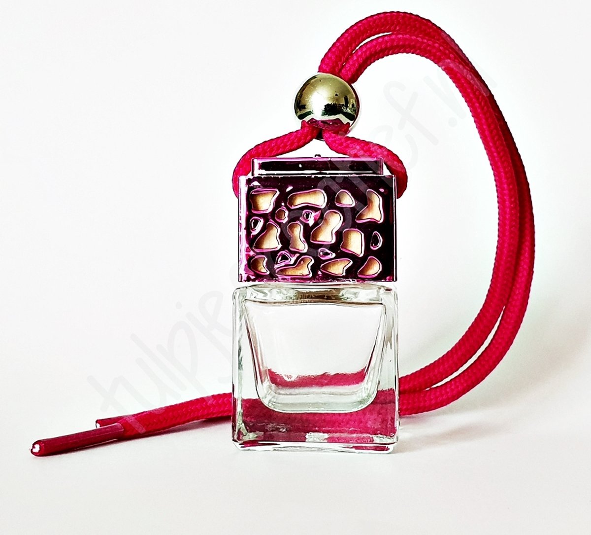 TC® - Autoparfum - Glazen geurflesje - Hemelse Kamperfoelie - Roze dop