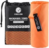 KOSMOS - Microfiber Handdoek - Sport Handdoek - 50 x 100 cm - Voor Reizen - Sport - Super Absorberend - Lichtgewicht - Oranje