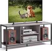 Bealife AT21 TV Meubel - TV Kast voor TV tot 165cm met Planken - TV Meubel Industrieel voor Woonkamer Slaapkamer Speelkamer - 139 x 40 x 62 cm - Grijs