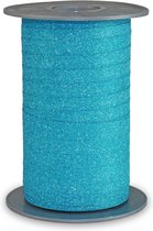 Krullint Glitter Turquoise - 10mm