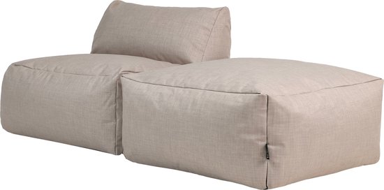 icon "Tetra" Bankset Modulaire Zitzak voor Binnen en Buiten, Beige, Modulaire Sofa, Zitzakstoel Volwassenen met Vulling, Waterdicht