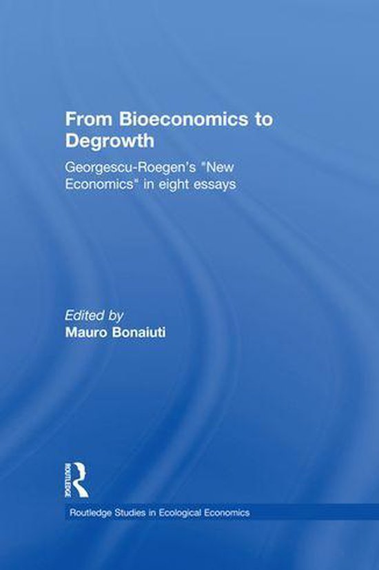 From Bioeconomics to Degrowth - cover