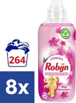 Robijn Wasverzachter Pink Sensation - 8 x 825 ml (264 wasbeurten)