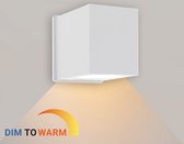 Ledmatters - Wandlamp Wit - Down - Dimbaar - 4.9 watt - 355 Lumen - 2200-2700 Kelvin - 2200-2700k - IP65 Buitenverlichting