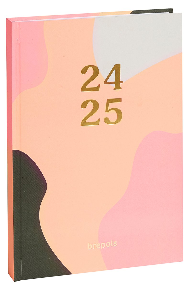 Brepols agenda 2024-2025 - STUDENT - COLOR CAMO - Weekoverzicht - Zalm-roze - 9 x 16 cm