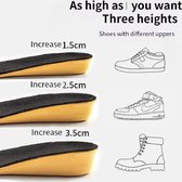 2,5 cm deviennent plus longues semelles invisibles augmentant la longueur pour femmes hommes talon élévateur jaune Chaussures pour femmes semelle respirante absorption des chocs soins des pieds coussin de pied confortable taille: 44