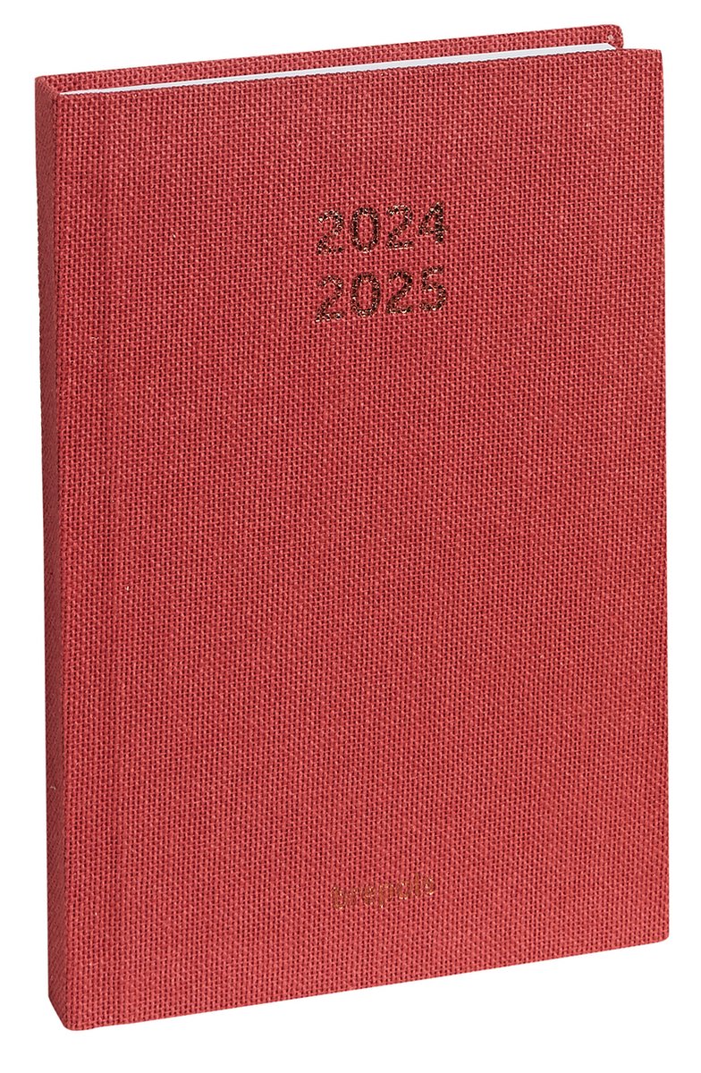 Brepols agenda 2024-2025 - STUDENT - RAW - Weekoverzicht - Rood - 9 x 16 cm