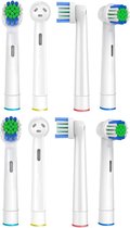 Tandenborstel Vervangende Opzetborstels 8 stuks,Wit Compatibel met vele Braun Oral B electrische tandenborstels.