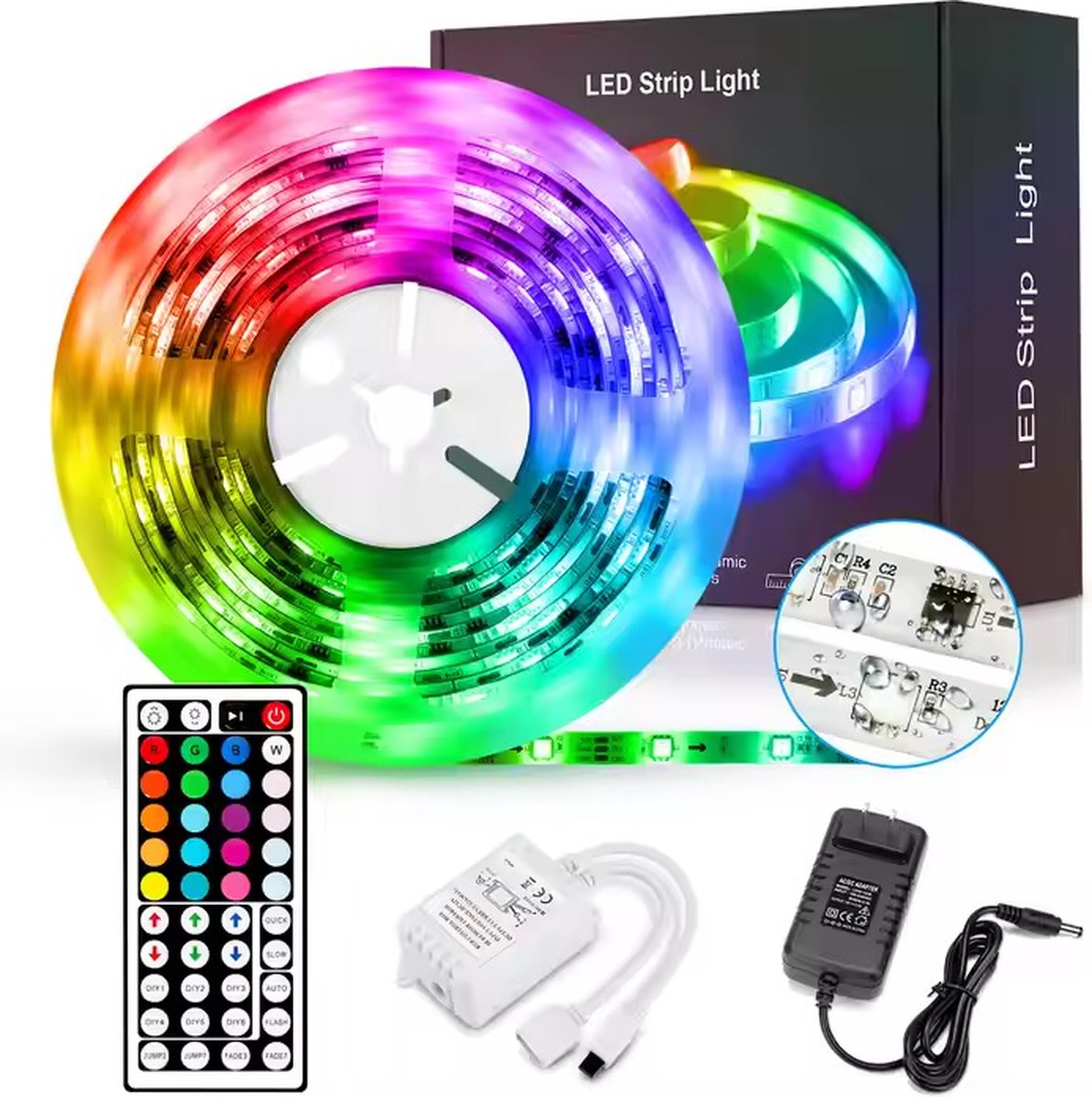 Merkloos Flexibel Led verlichting Led verlichting 16 miljoen kleuren 5 meter led strip mobile Smart Control- Bluetooth-connectiviteit- RGB LED verlichting