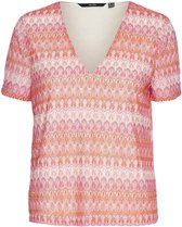 Vero Moda T-shirt Vmdicte Ss Top Jrs Ga 10306412 Casyenne/lining Dames Maat - XS