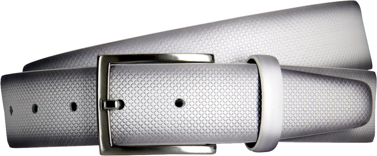 LINDENMANN leren heren riem - wit