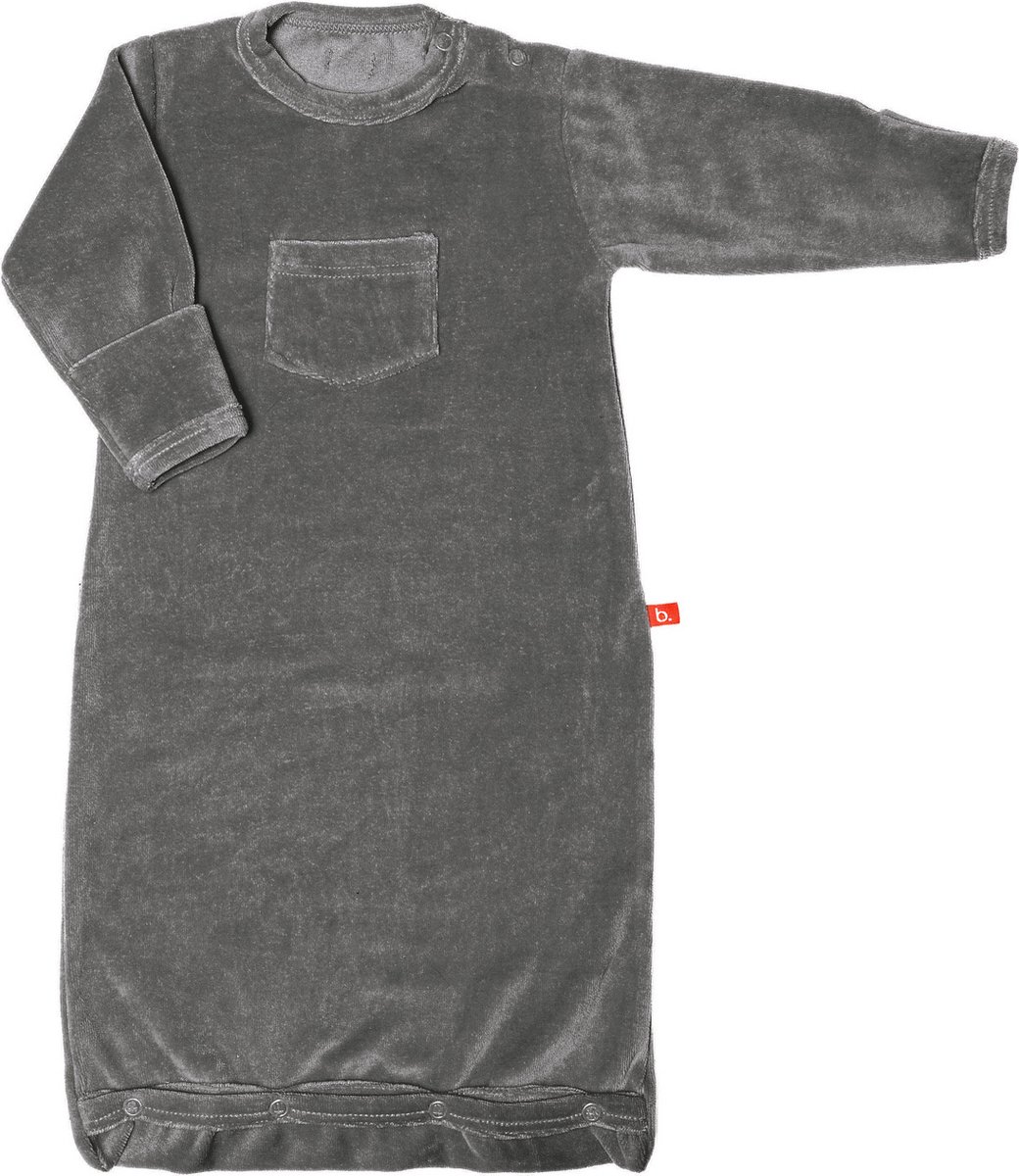 Limobasics slaapzak baby velours 0-4 maanden antraciet