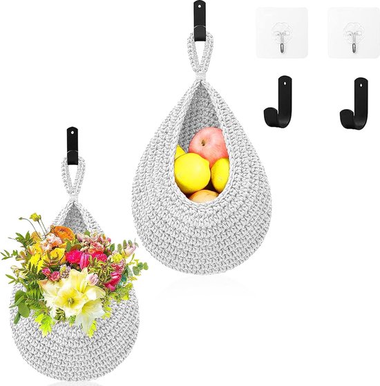 Anulely Hangende fruitmanden, fruitorganizer, getrapte fruit