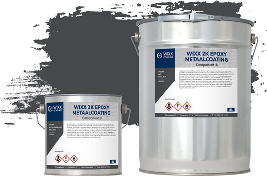 Revêtement métallique époxy 2K Wixx - 10L - RAL 7021 | Gris-noir