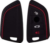 Siliconen Remote Cover Key Case key cover Zwart/Rood voor BMW X1 X3 X4 X5 X6 F15 F16 F48 G30 G38 525 540 740 1 2 3 5 7 Series Sleutel Sport Sporty Rood Rood/Zwart