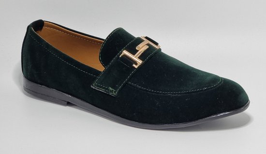 STARLITE - Heren Schoenen - Heren Loafers - Heren Instappers - Suède - Groen - Maat 43