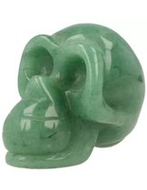 Crâne de pierre précieuse vert Aventurine (Klein)