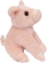 Pia Soft Toys Knuffeldier Varken/biggetje - zachte pluche stof - roze - premium kwaliteit knuffels - 12 cm - Varkens/biggetjes