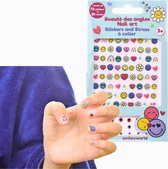 Smiley Nagelstickers - Voor Kinderen - Set van 72 Stickers + 24 Steentjes - Officieel Gelicentieerd