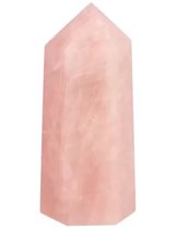 Rozenkwarts edelsteen Punt - obelisk - 7-9 cm - rose quartz - healing crystal- edelsteen punt