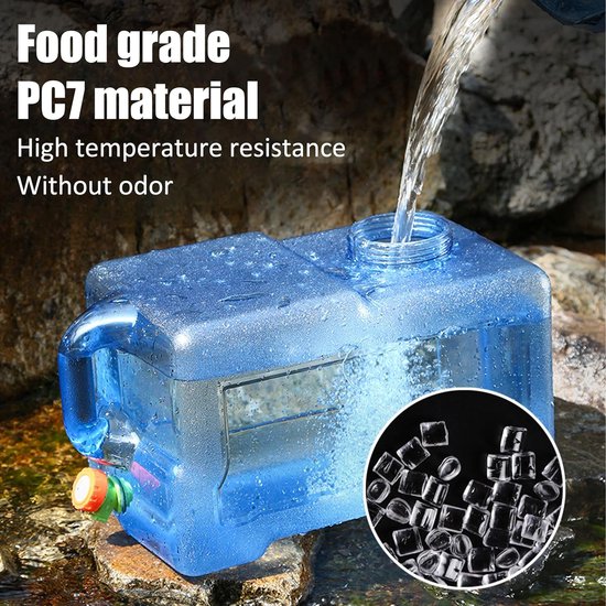 Bidon D'eau De Camping, Réservoir D'eau Avec Robinet, Réservoir D'eau Potable Portable, Réservoir D'eau De Camping Avec Poignées, Bouteille D'eau Sans BPA, Pour L'extérieur, Les Voyages, La Maison, 15