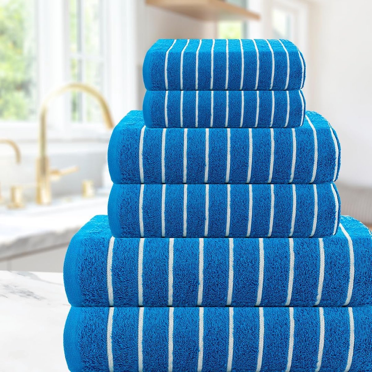 Luxe handdoekenset van katoen 6-Piece
