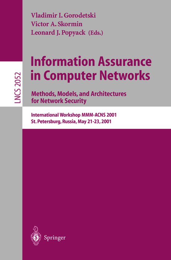 Information Assurance in Computer Networks. Methods, Models  ... - cover