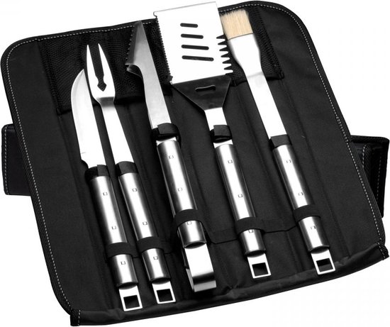 Foto: Essentials 6 delige barbecue set in vouwtas m tal 