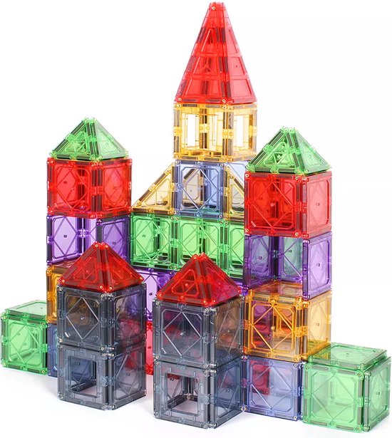 YAR - Magnetisch Speelgoed – 110 stuks - Constructie speelgoed - Magnetische tegels - Montessori speelgoed - knikkerbaan - knikkerbanen - Magnetic toys - Magnetische bouwstenen - Speelgoed Kinderen