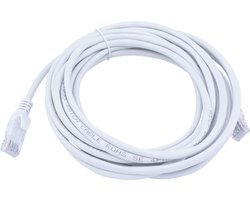 internetkabel - 5 meter - wit - CAT5e UTP RJ45 / STP UTP Kabel / LAN Patch / Netwerkkabel / Netwerkkabels/ Internetkabels / Internet kabel / Internet / Kabel / kabels / Netwerk / Netwerken / Aansluiten/ Aansluiting / Verlengen / PS4 / Ethernet /