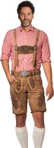 Tannhauser Lederhose Lech Kort met Riem en Bretels 100% Premium Geitenleder Oktoberfest Heren Lederhosen Man Carnavalskleding Heren - Geitenleer - Maat M