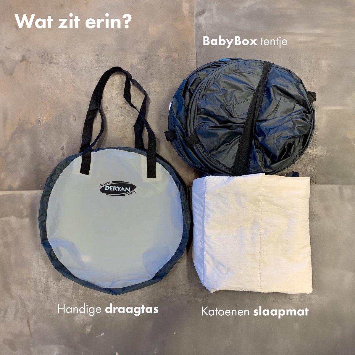 Deryan BabyBox Campingbedje - baby tentje - Blue thumbnail 5