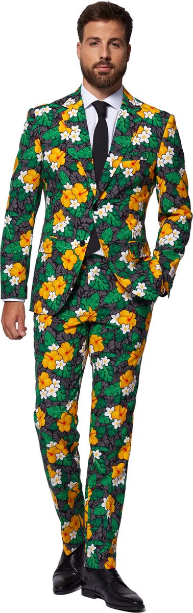 OppoSuits Tropical Treasure - Mannen Kostuum - Tropisch Zomers Pak - Carnavalskleding - Feest - Maat: EU 46